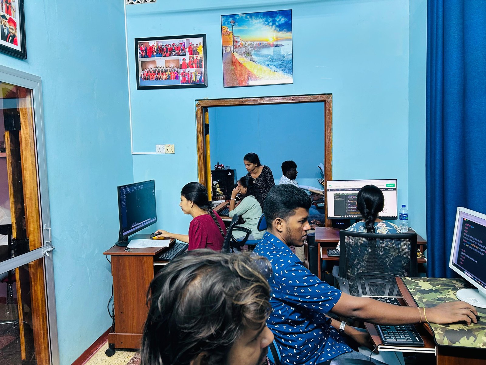 Developer at workstation